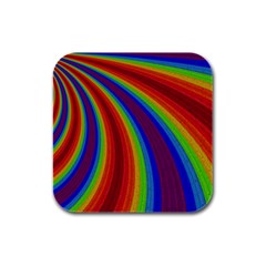 Abstract Pattern Lines Wave Rubber Square Coaster (4 Pack)  by Nexatart