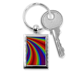 Abstract Pattern Lines Wave Key Chains (rectangle)  by Nexatart