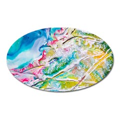 Art Abstract Abstract Art Oval Magnet by Nexatart