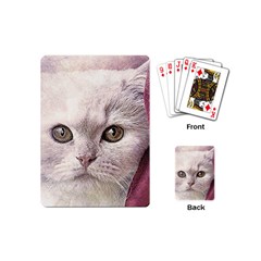 Cat Pet Cute Art Abstract Vintage Playing Cards (mini)  by Nexatart