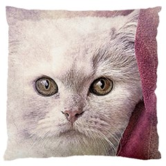 Cat Pet Cute Art Abstract Vintage Large Cushion Case (one Side) by Nexatart