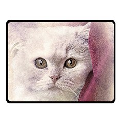 Cat Pet Cute Art Abstract Vintage Double Sided Fleece Blanket (small)  by Nexatart