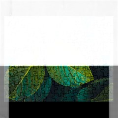 Green Plant Leaf Foliage Nature Rectangular Jigsaw Puzzl by Nexatart