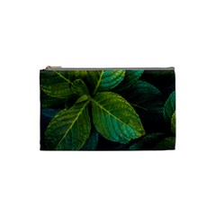 Green Plant Leaf Foliage Nature Cosmetic Bag (small)  by Nexatart