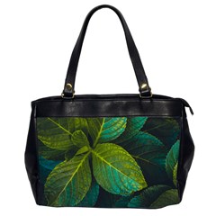 Green Plant Leaf Foliage Nature Office Handbags (2 Sides)  by Nexatart