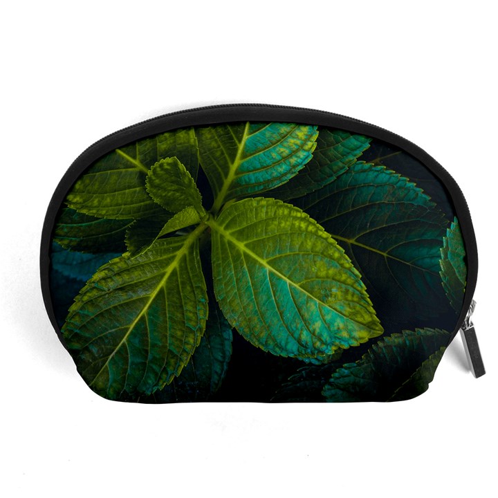 Green Plant Leaf Foliage Nature Accessory Pouches (Large) 