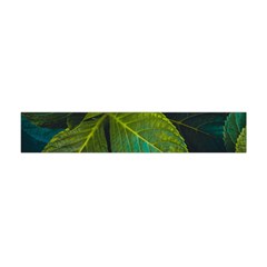 Green Plant Leaf Foliage Nature Flano Scarf (mini) by Nexatart