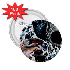 Abstract Flow River Black 2 25  Buttons (100 Pack)  by Nexatart