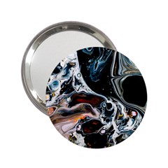 Abstract Flow River Black 2 25  Handbag Mirrors by Nexatart