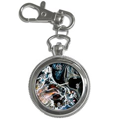 Abstract Flow River Black Key Chain Watches by Nexatart