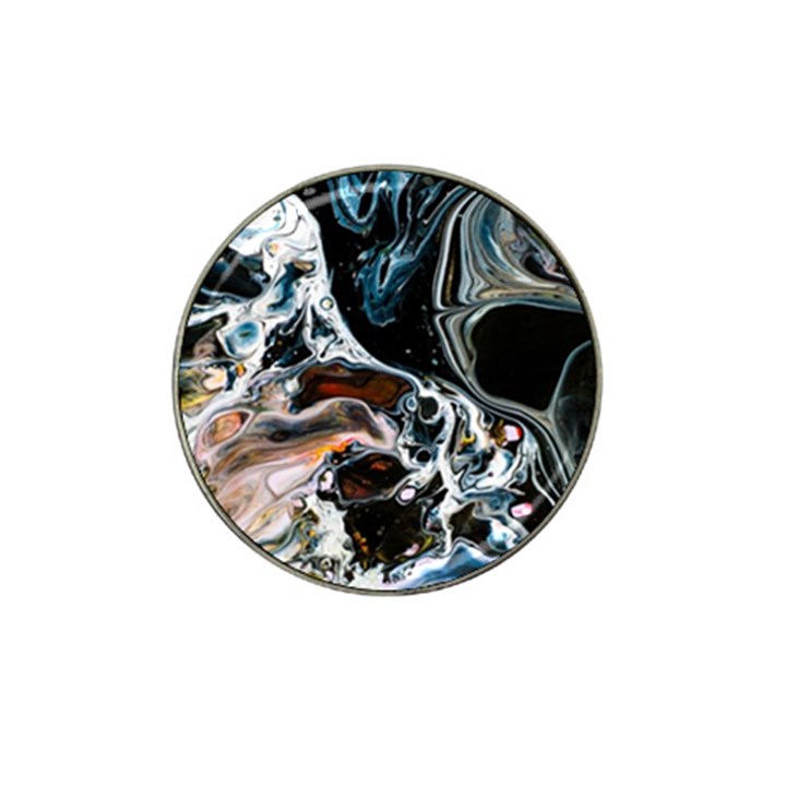 Abstract Flow River Black Hat Clip Ball Marker