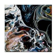 Abstract Flow River Black Face Towel by Nexatart