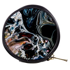 Abstract Flow River Black Mini Makeup Bags by Nexatart