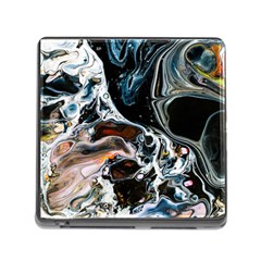 Abstract Flow River Black Memory Card Reader (square)