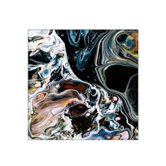 Abstract Flow River Black Satin Bandana Scarf by Nexatart