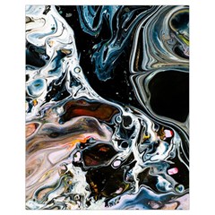 Abstract Flow River Black Drawstring Bag (small) by Nexatart