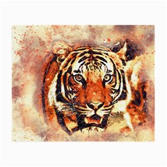 Tiger Portrait Art Abstract Small Glasses Cloth by Nexatart