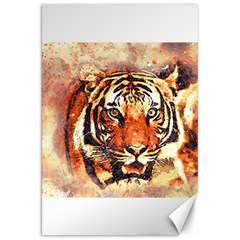 Tiger Portrait Art Abstract Canvas 20  X 30   by Nexatart