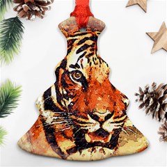 Tiger Portrait Art Abstract Ornament (christmas Tree)  by Nexatart