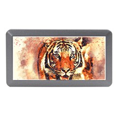 Tiger Portrait Art Abstract Memory Card Reader (mini) by Nexatart