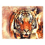 Tiger Portrait Art Abstract Double Sided Flano Blanket (Large)  Blanket Back