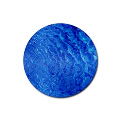 Background Art Abstract Watercolor Rubber Coaster (Round) 