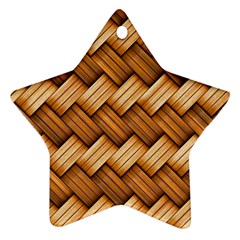 Basket Fibers Basket Texture Braid Ornament (star) by Nexatart