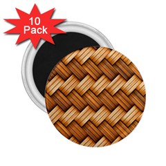 Basket Fibers Basket Texture Braid 2 25  Magnets (10 Pack)  by Nexatart