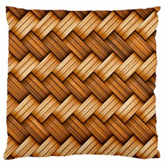 Basket Fibers Basket Texture Braid Large Cushion Case (one Side) by Nexatart