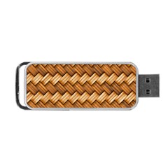 Basket Fibers Basket Texture Braid Portable Usb Flash (one Side) by Nexatart