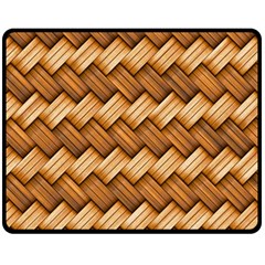 Basket Fibers Basket Texture Braid Double Sided Fleece Blanket (medium)  by Nexatart