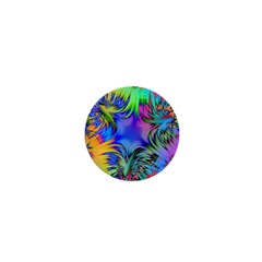 Star Abstract Colorful Fireworks 1  Mini Buttons by Nexatart