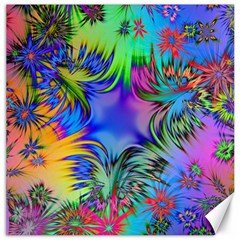 Star Abstract Colorful Fireworks Canvas 12  X 12   by Nexatart