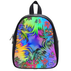 Star Abstract Colorful Fireworks School Bag (small) by Nexatart