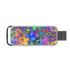 Star Abstract Colorful Fireworks Portable Usb Flash (one Side) by Nexatart