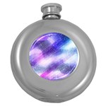 Background Art Abstract Watercolor Round Hip Flask (5 oz) Front