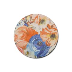 Texture Fabric Textile Detail Rubber Coaster (round)  by Nexatart