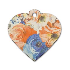 Texture Fabric Textile Detail Dog Tag Heart (one Side) by Nexatart