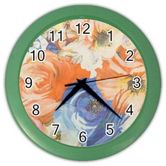 Texture Fabric Textile Detail Color Wall Clocks by Nexatart