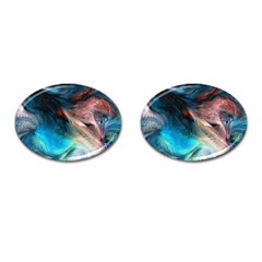 Background Art Abstract Watercolor Cufflinks (oval) by Nexatart