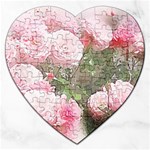 Flowers Roses Art Abstract Nature Jigsaw Puzzle (Heart) Front