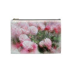 Flowers Roses Art Abstract Nature Cosmetic Bag (medium)  by Nexatart