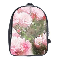 Flowers Roses Art Abstract Nature School Bag (xl) by Nexatart