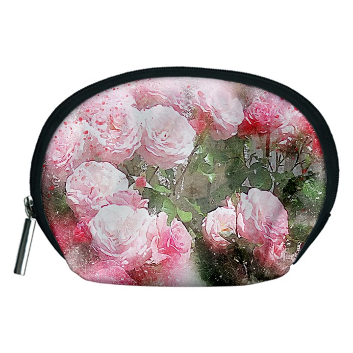 Flowers Roses Art Abstract Nature Accessory Pouches (Medium) 