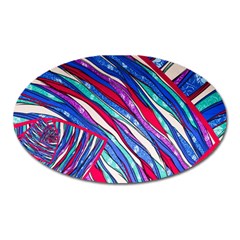 Texture Pattern Fabric Natural Oval Magnet by Nexatart