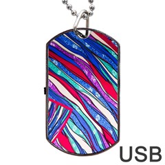 Texture Pattern Fabric Natural Dog Tag Usb Flash (one Side) by Nexatart