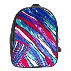 Texture Pattern Fabric Natural School Bag (xl) by Nexatart