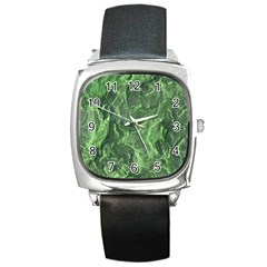 Geological Surface Background Square Metal Watch