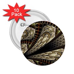 Fractal Abstract Pattern Spiritual 2 25  Buttons (10 Pack)  by Nexatart