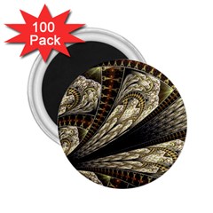 Fractal Abstract Pattern Spiritual 2 25  Magnets (100 Pack)  by Nexatart